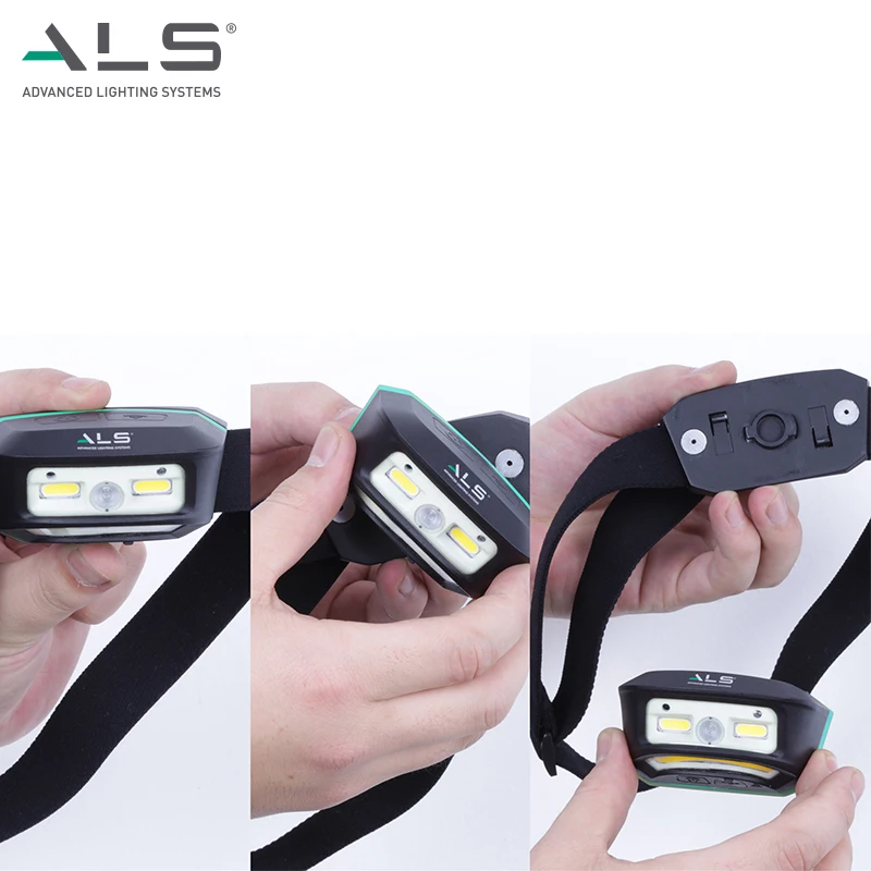 ALS 180lm Detachable Rechargeable Red and Green Light Hunting led Headlamp Outdoor motion sensor  light Headlight