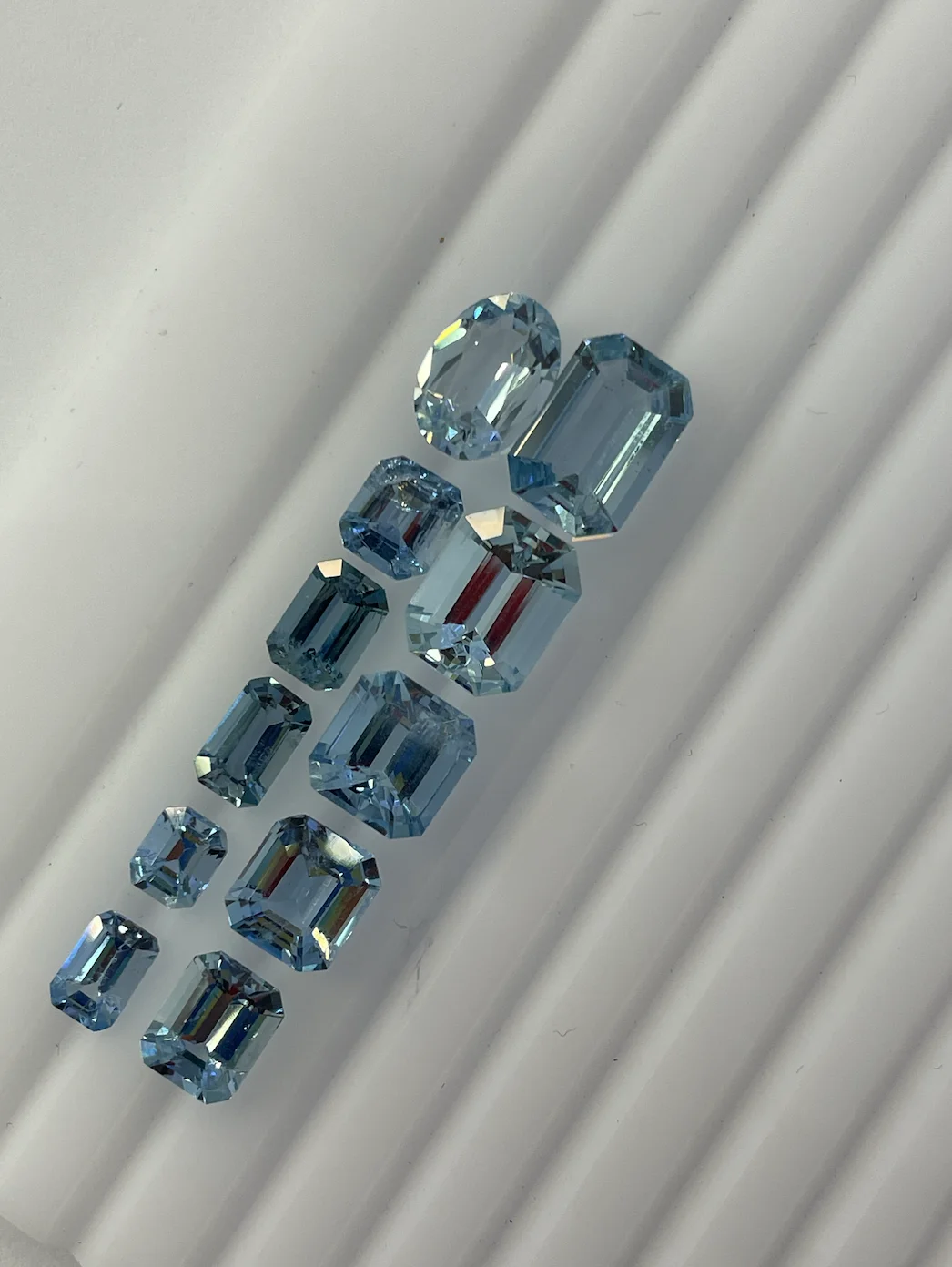 Fine Quality Aquamarine Medium Blue Color Slightly and Very Slightly Included By Real Gems