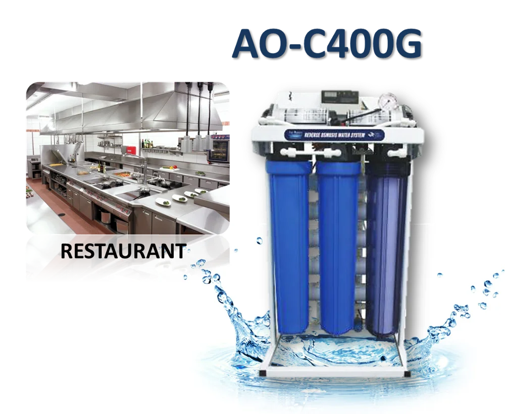 Commercial 400 gpd ro water purifier system plant