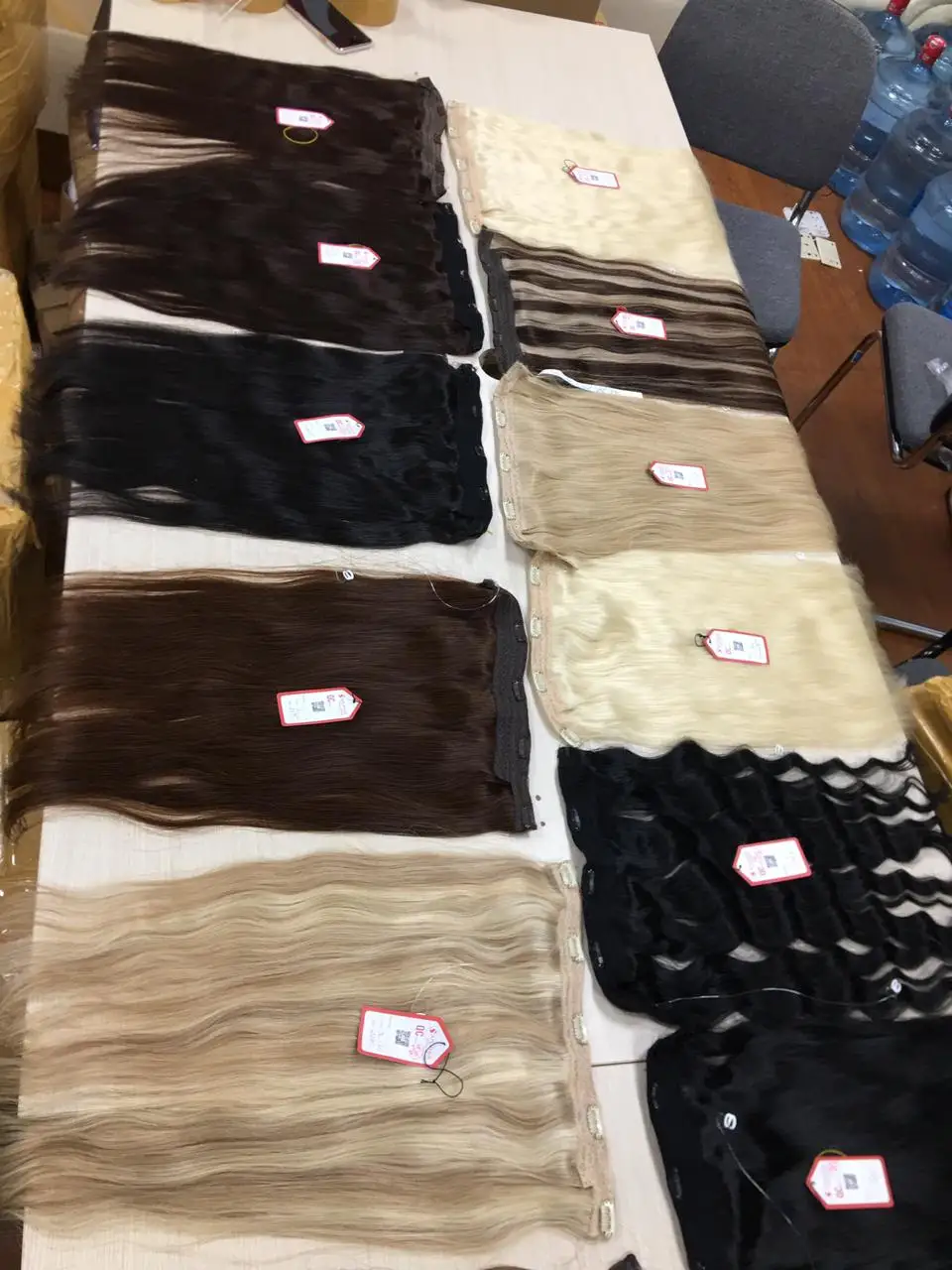 Vietnamese Human  Straight  Diffrent  Colors  Halo  Clipin  Hair Extension