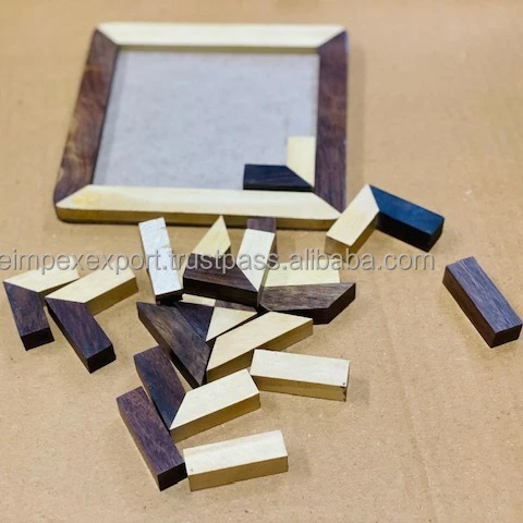  Новинка Роскошная антикварная удивительная деревянная доска-пазл ручной работы в форме алфавита индивидуальный коврик-пазл для ваших подарков