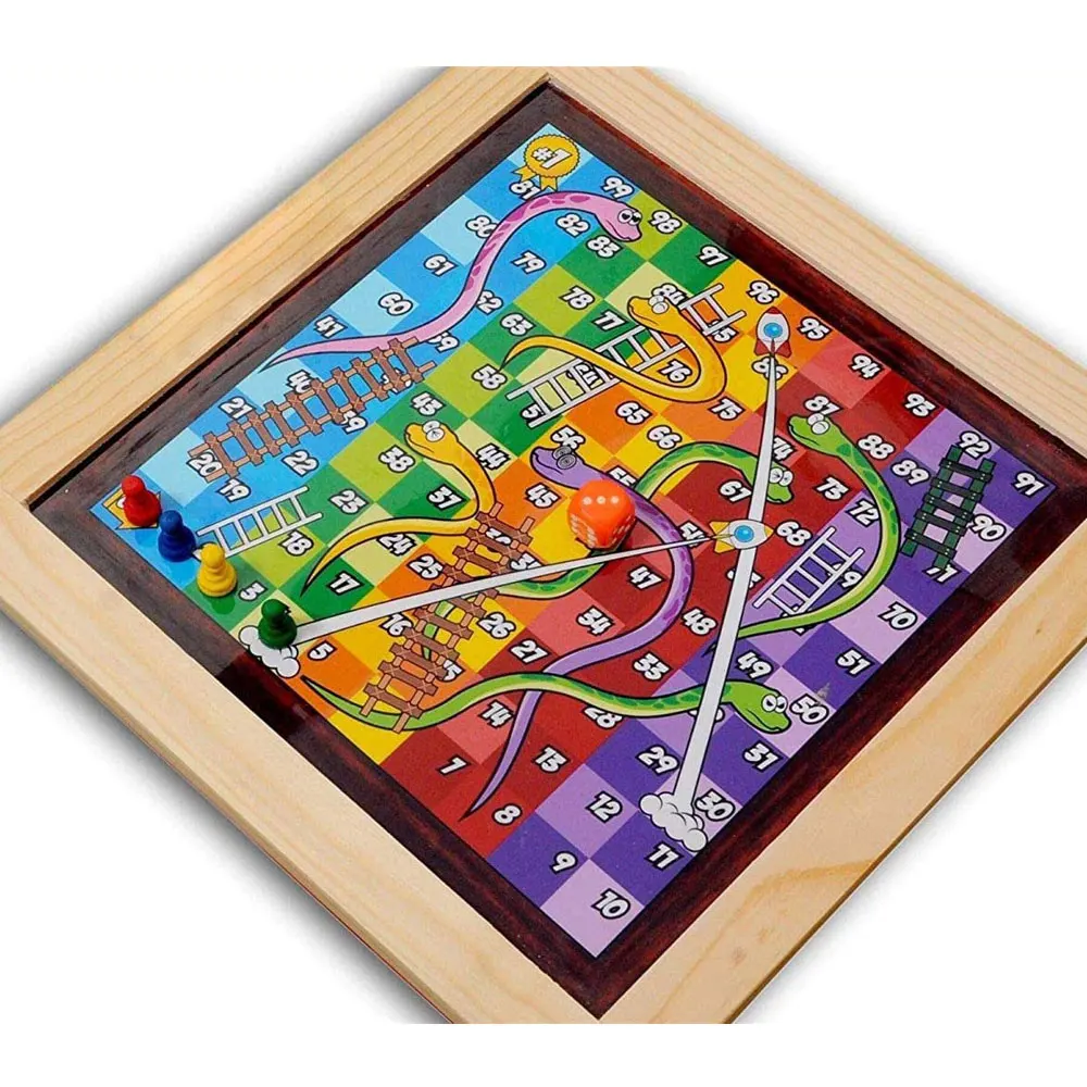 High quality 4 in1 Combined Ludo snake & ladder carrom Board Game Ludo Board Game Manufacturer Supplier Custom Folding Ludo