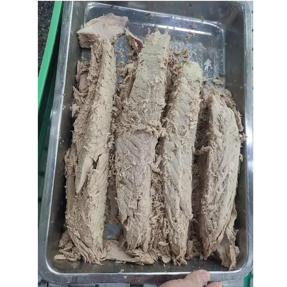 Fillet Part Single Clean Frozen Cooked Tuna Skipjack Loin with flakes 10 Percent