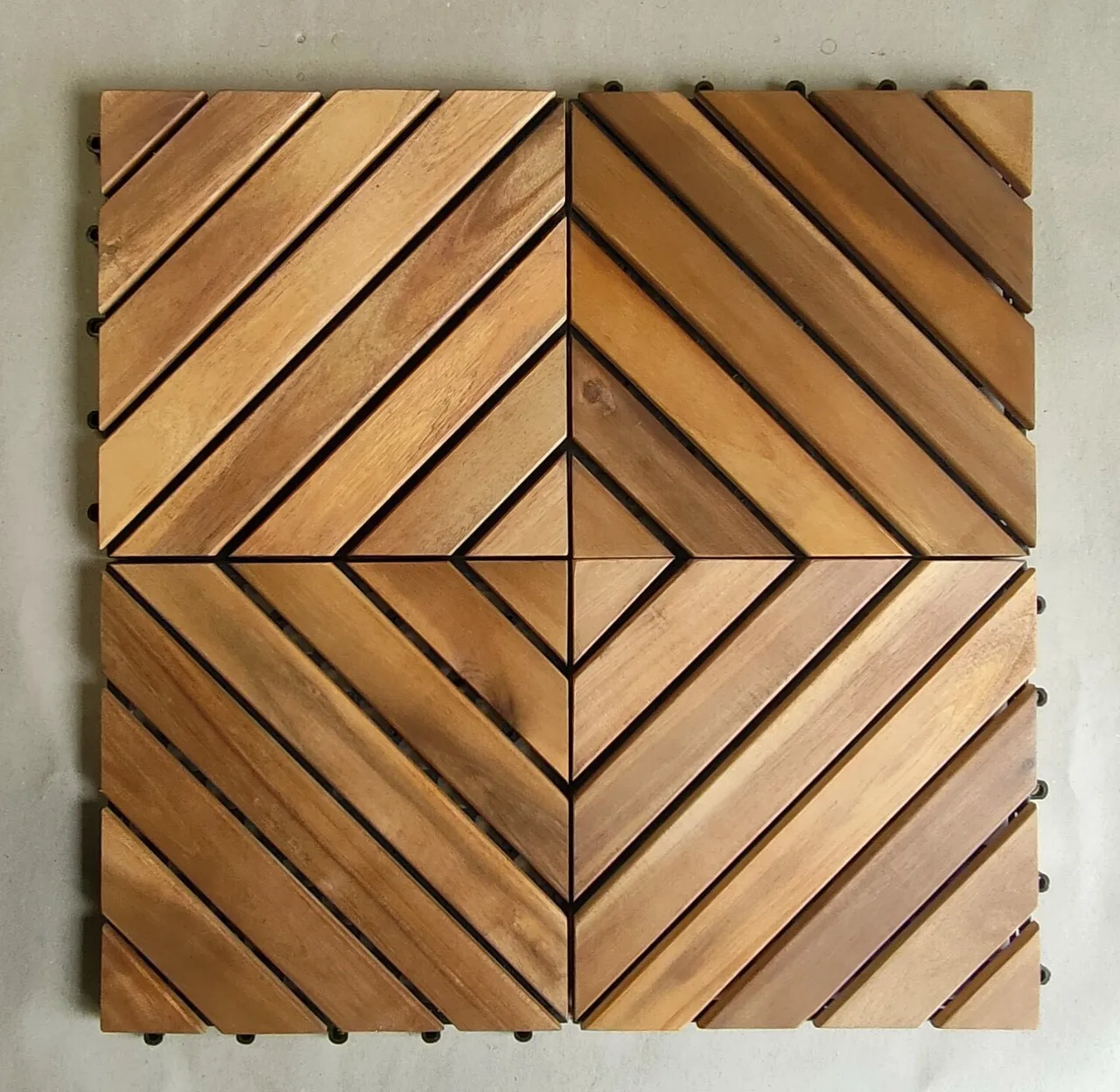 Eco-Friendly Water proof Wooden Composite Pavement easy Install Interlock Tiles Tiles Outdoor Garden