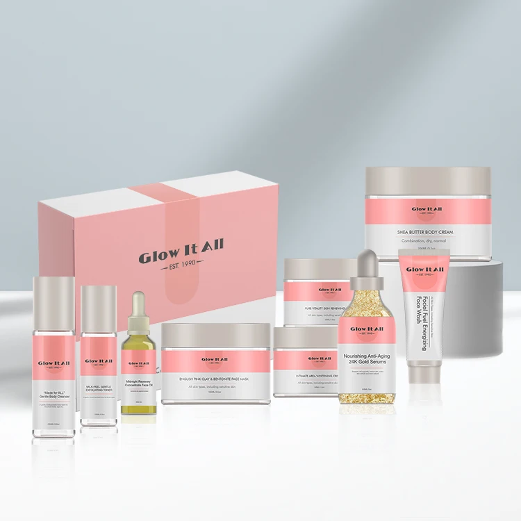 Private Label Best Skin Care set (new) Products Anti Acne Whitening Hydrating and Moisturizing Facial Kit For Women