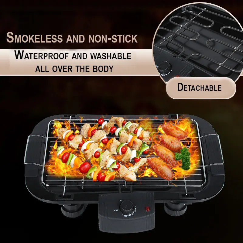 Portable Household Non Stick Iron Simple Mini Smokeless New Indoor Bbq Electric Grills
