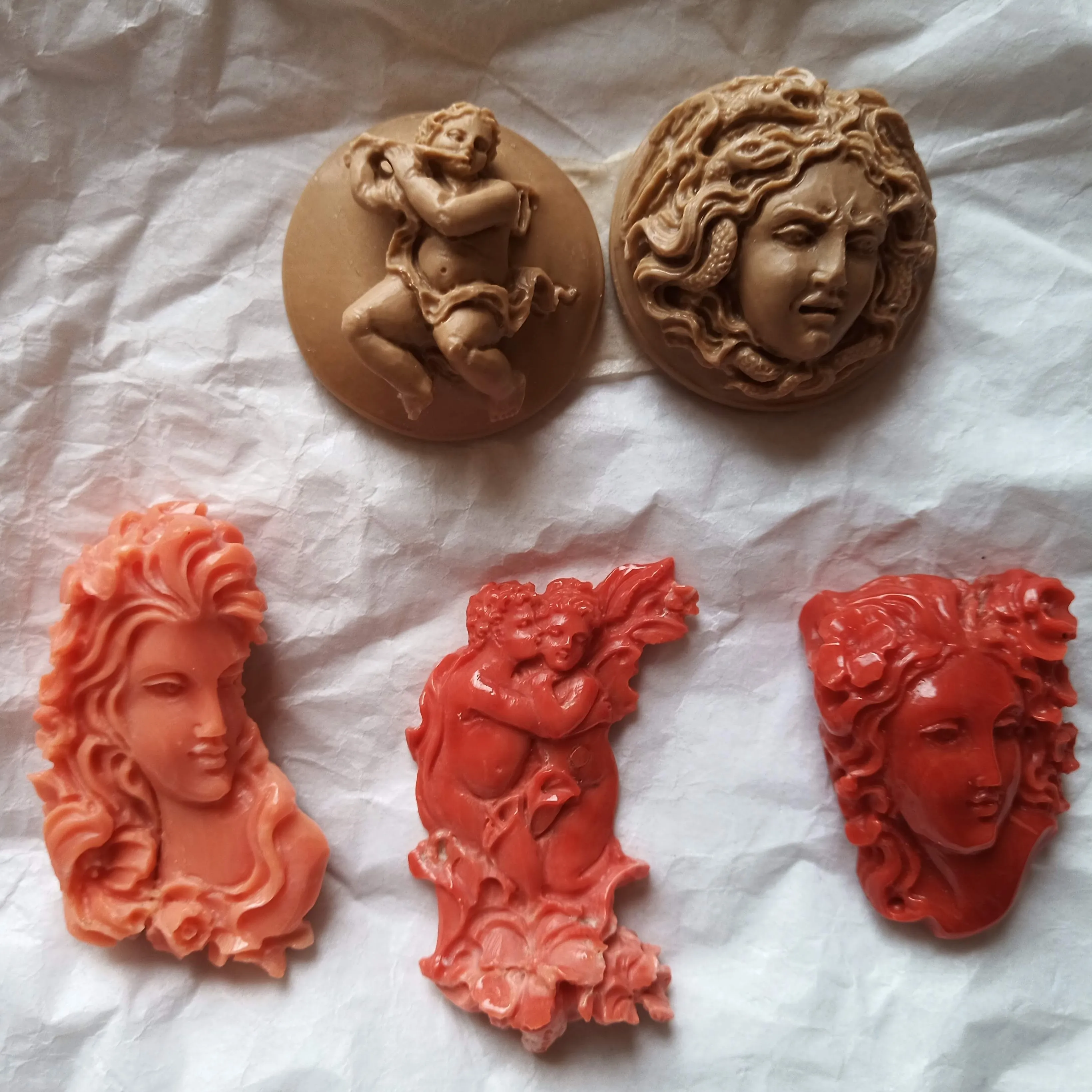 Italian Medusa Lava Cameo for Jewelry Making for Wire Sculprure Sizes Available from 6x4mm to 60x45mm Natural Oval Cut Round