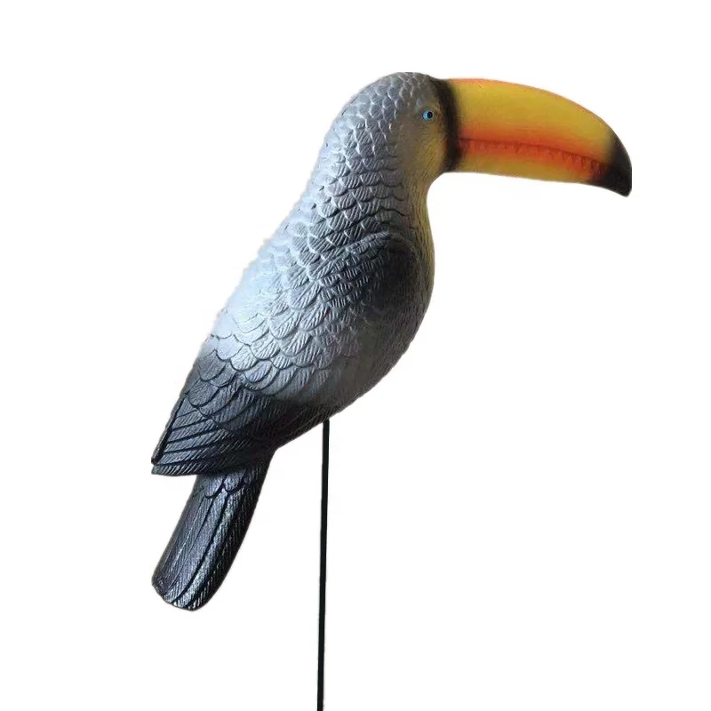 Osgoodway Factory Wholesale Hylaea Toucan Bird Garden Stake Decor Funny Plastic Garden Ornament Lawns Flower Style Edging Home