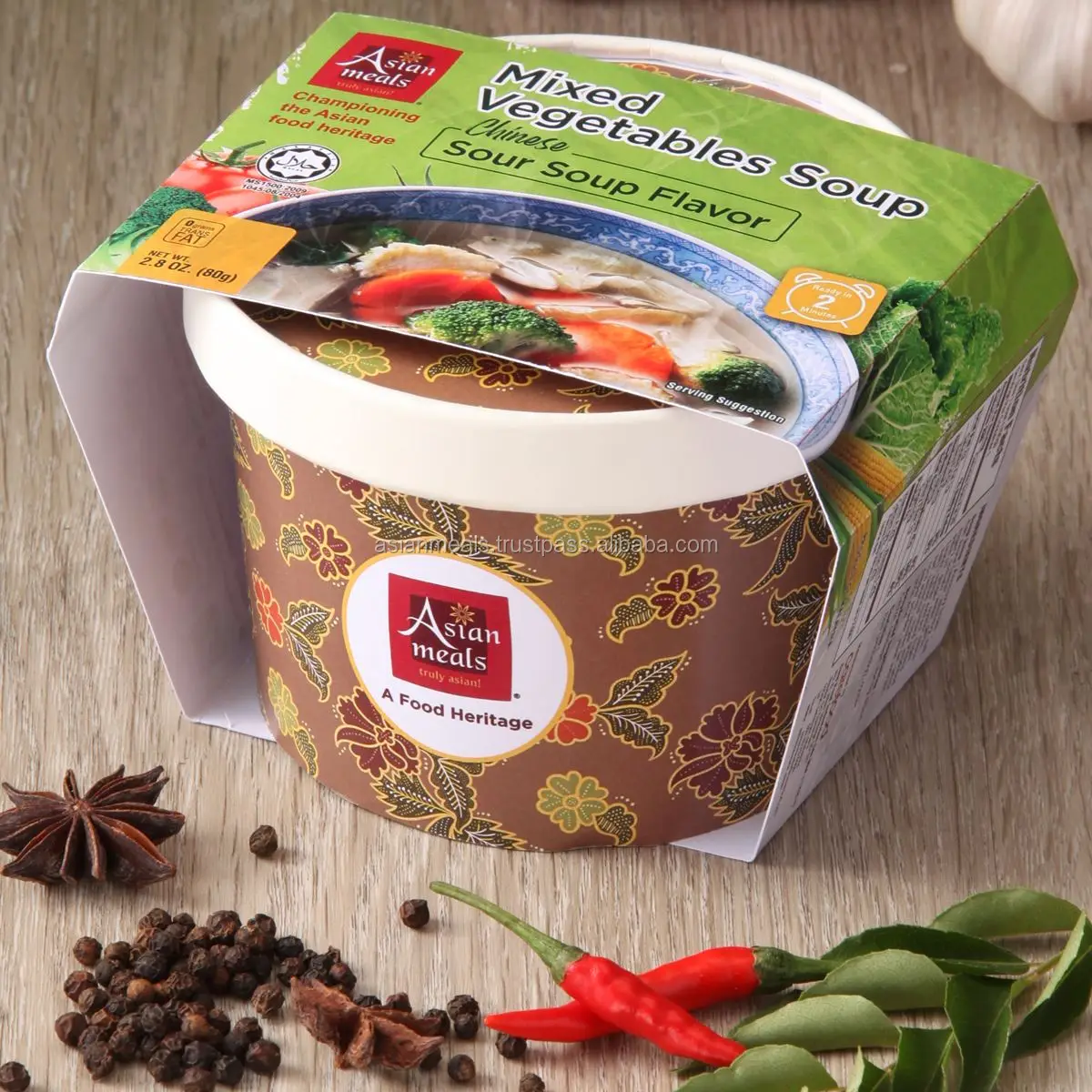 Оптовая продажа, китайский слабый вкус, смешанные овощи, суп по лучшей цене, малайзийский Халяль, вкусные мгновенные вкусы