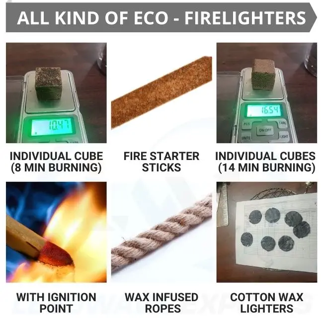 Cheapest Price Solid Fuel Brown Wax and Sawdust cubes Fire