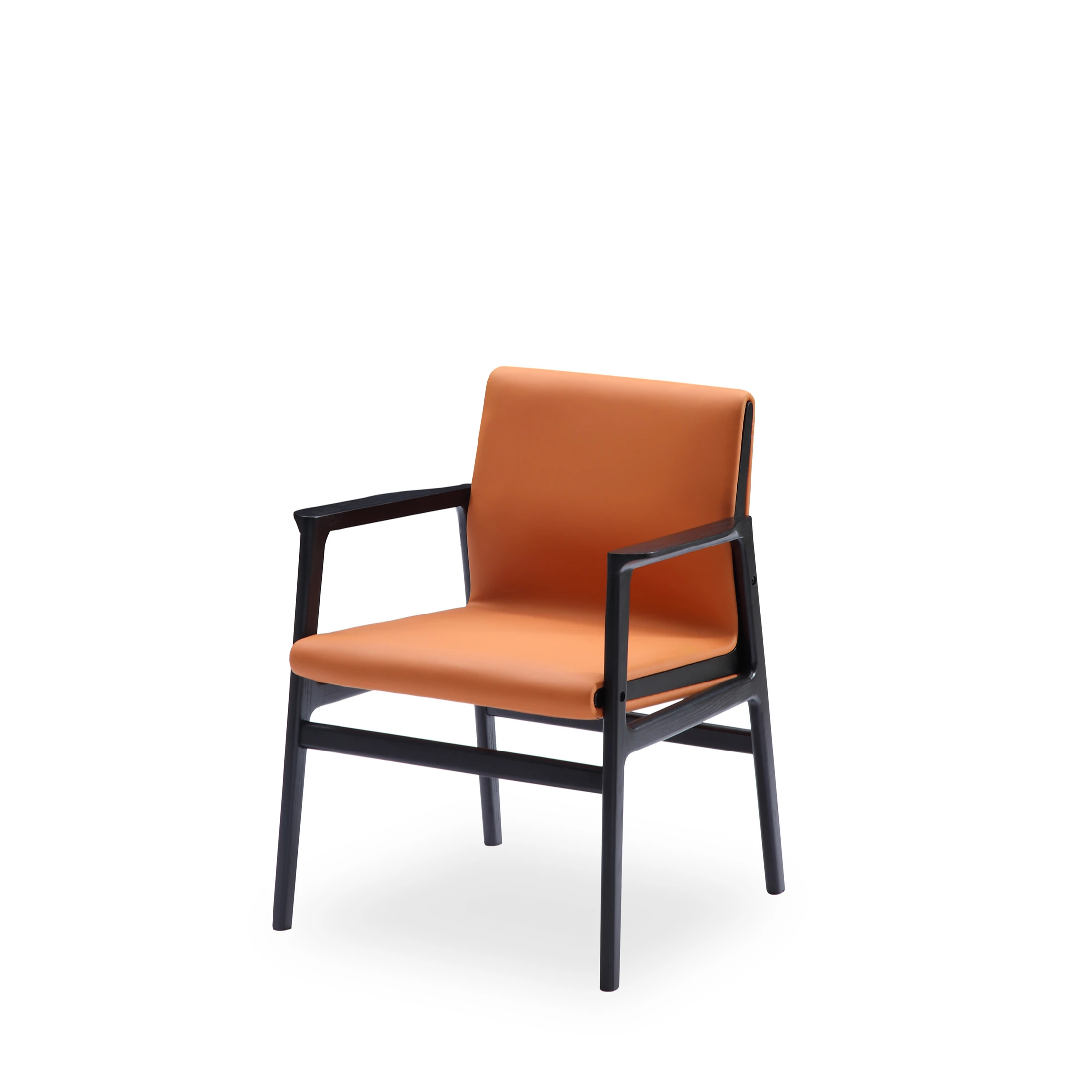 Fashionable Ash Solidwood Legs Microfiber Leather Upholstered Nordic Modern Wood Dining Chairs