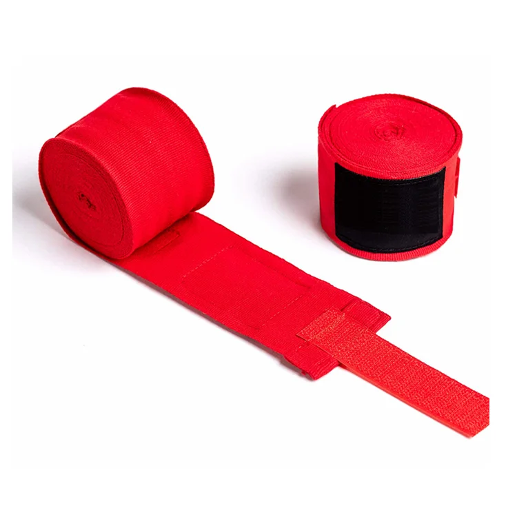 Hot Sale Custom Logo Hand Wraps Low Price Inner Fitness Elastic Handwraps Easy Cotton/Nylon Tape Boxing Colorful Hand Wraps