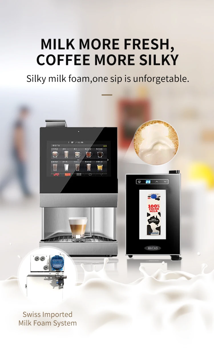 Commercial coffee machine for big office, hotel, cafe shop and restaurant