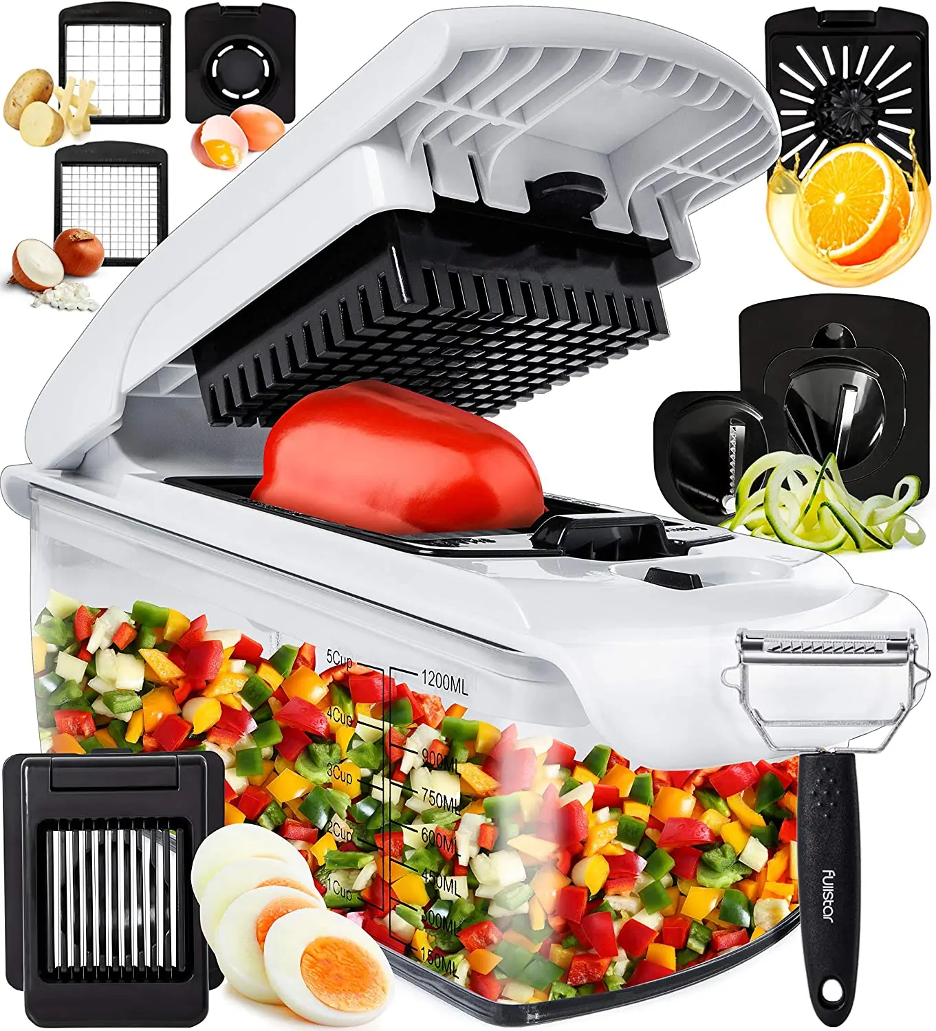 Top Hot Selling NEW Fullstar 11-in-1 Vegetable Chopper Pro Plus - Food Veggie Dicer Mandoline Juicer - Onion Chopper