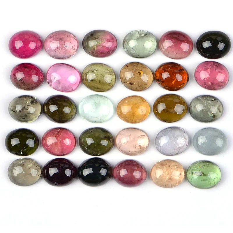 10X12mm Natural Tourmaline Oval Shape Cabochon Tourmaline Cab Wholesale Loose Gemstone