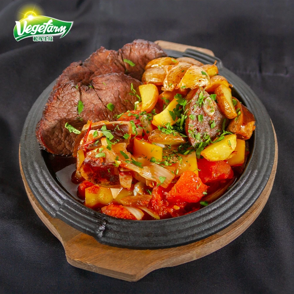 Вкусная еда веганская говядина Chunk