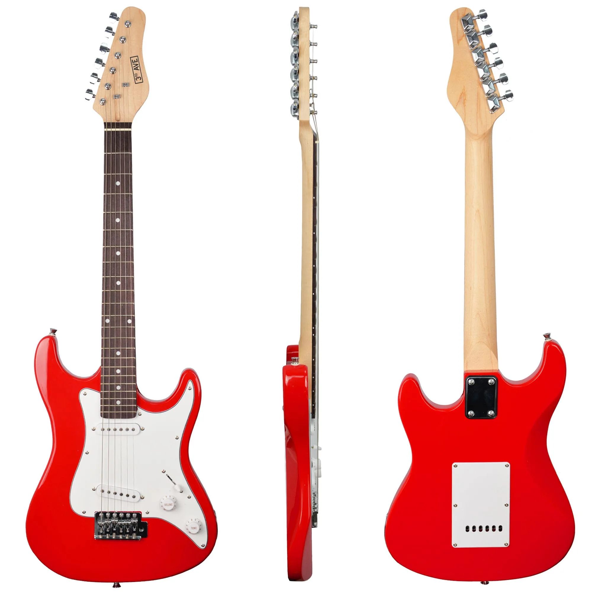 3rd Avenue XF203 3/4 Size Electric Guitar with Gibag, Strap, Picks and Capo