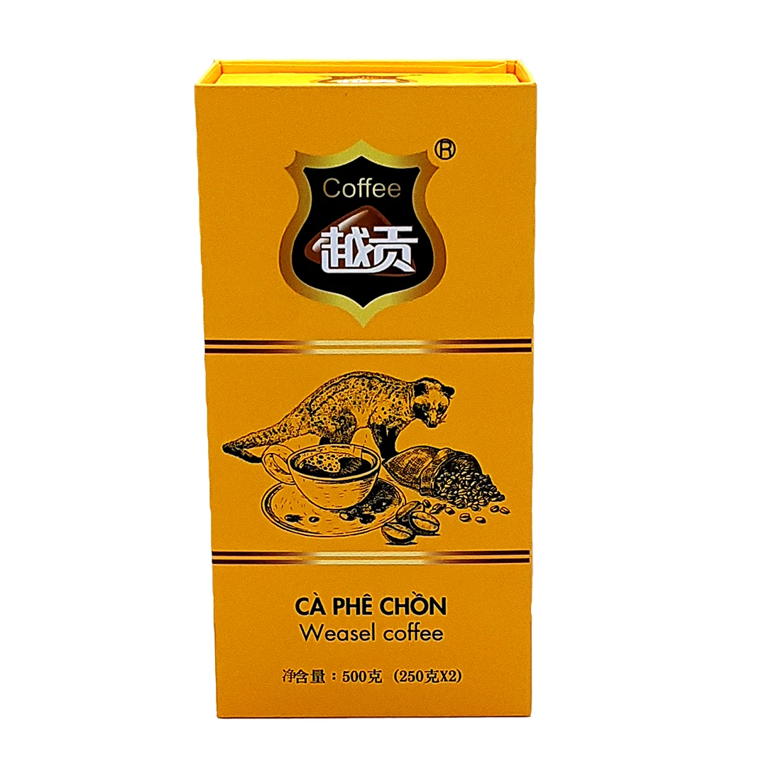 Factory Vietnam OEM Coffee Roasted Flavor WEASEL COFFEE  With Orange Gift Packing