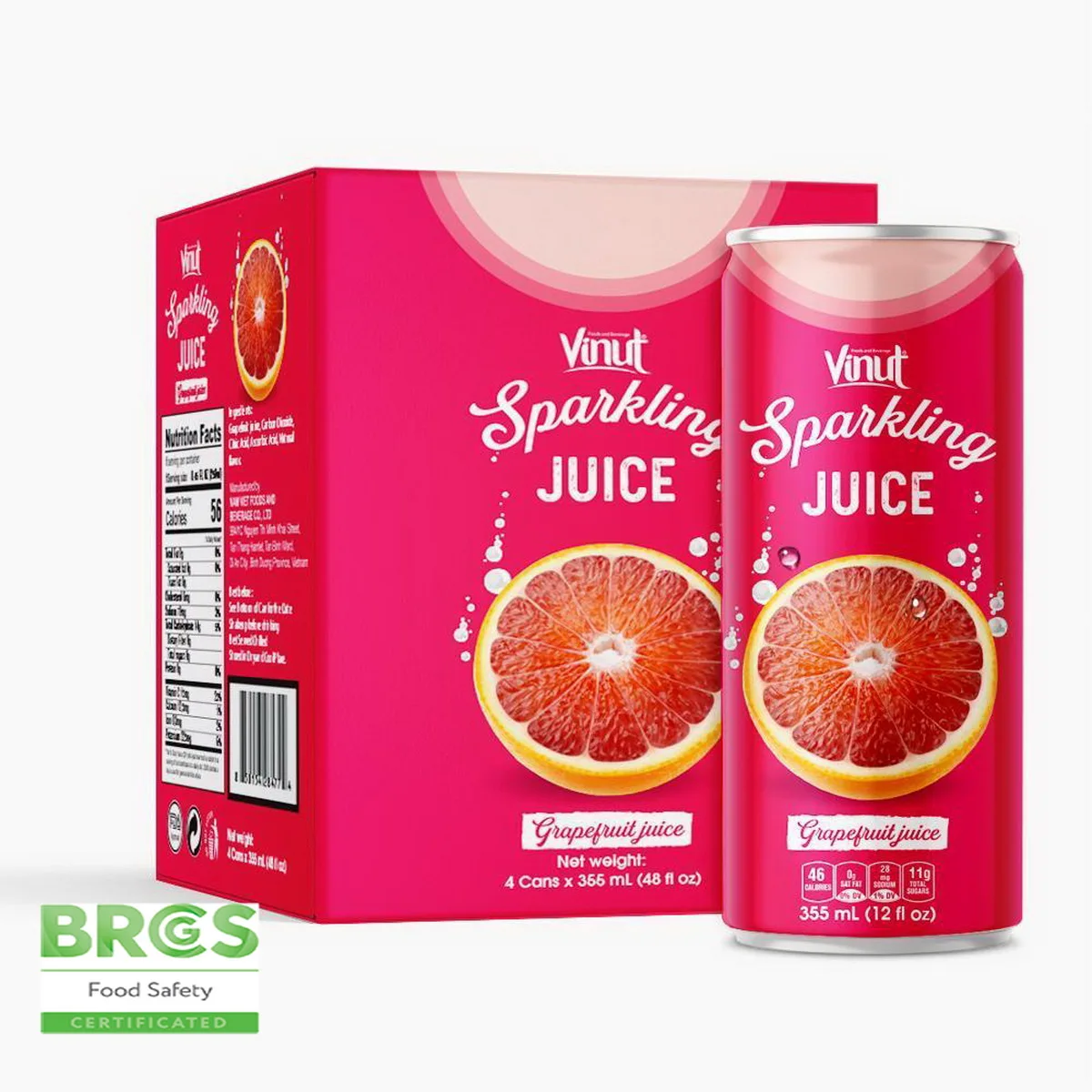 Консервированный Напиток со сверкающей водой напиток с виноградным соком 330 мл собственный ярлык сверкающий собственная фабрика