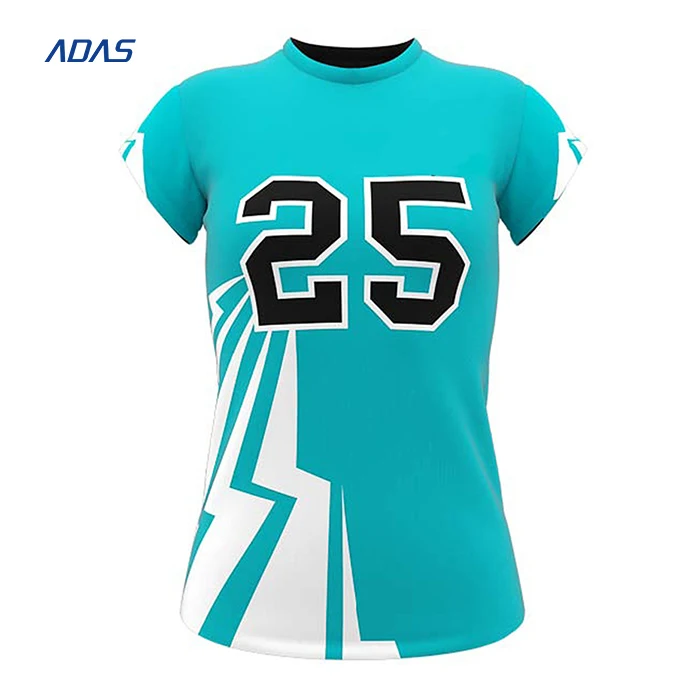 Wholesale Custom Made Women Short Sleeve Sublimation  High Quality Volleyball Uniform Jersey Quick Dry Breathable Custom Design