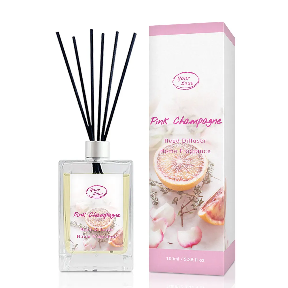 Natural Senteur Maison Aroma Oil Diffuser Black Rattan Sticks Custom Logo Fragrance