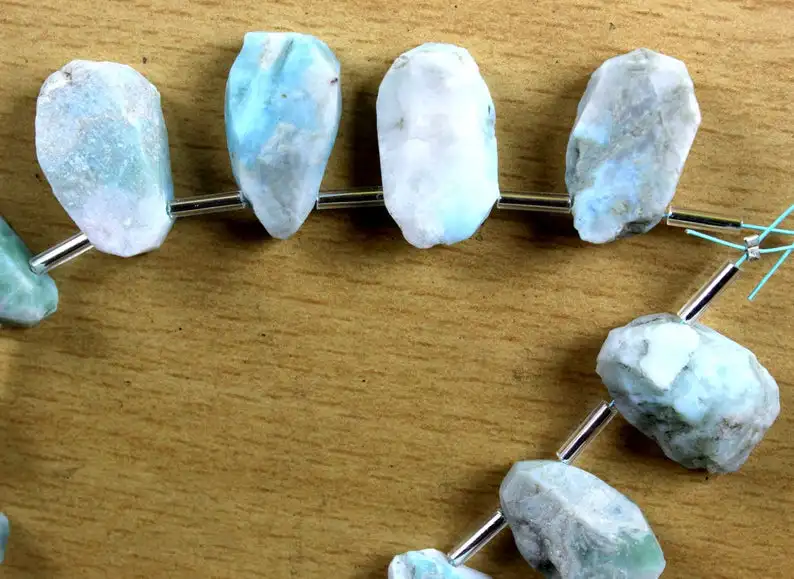 13 шт. натуральный синий драгоценный камень из ларимара необработанные ювелирные изделия ручной работы оптом