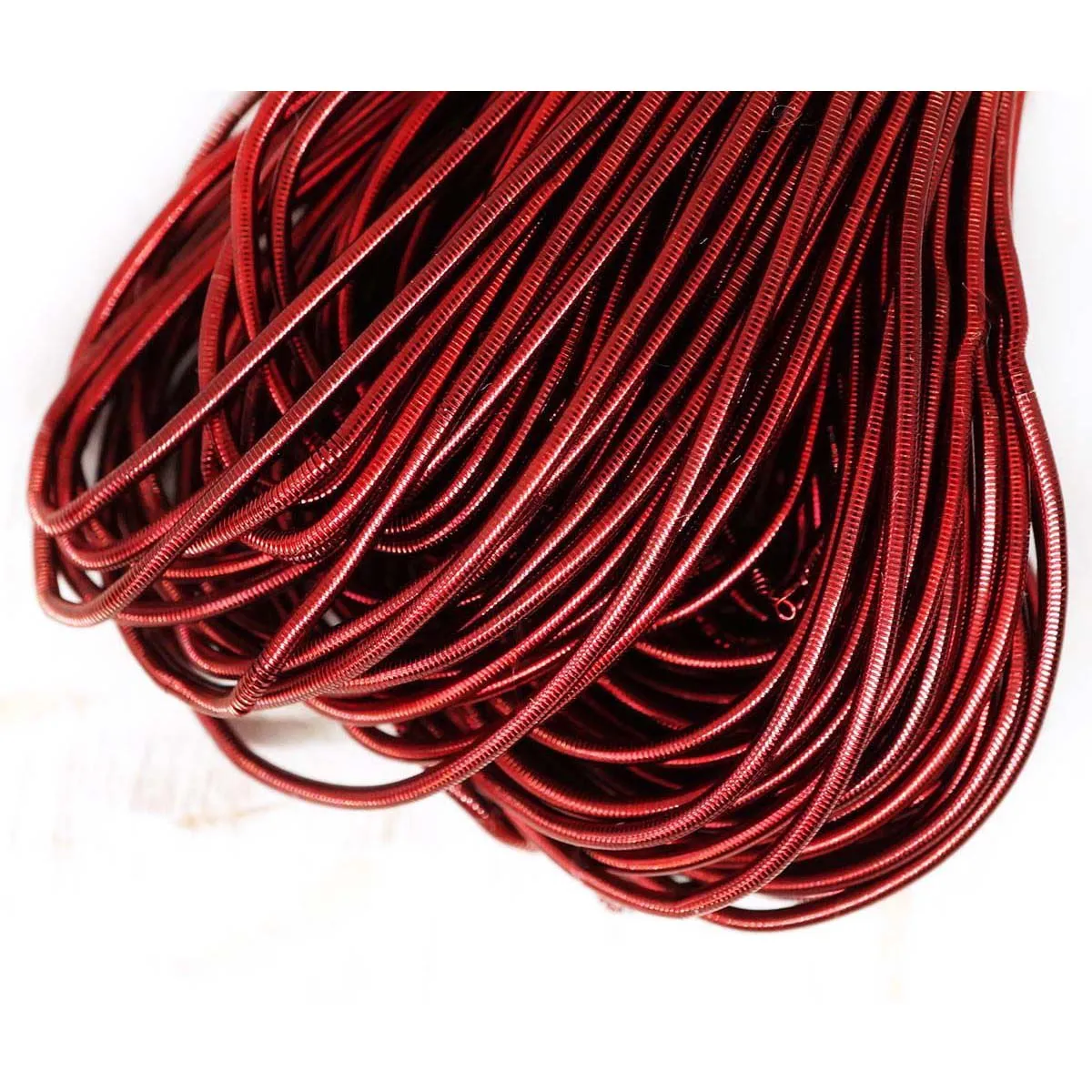 Burgundy Red Round Smooth Copper Hand Embroidery French Fine Wire Goldwork Bullion Indian Gimp Dabka Purl