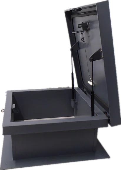 Anti-corrosion Grey Baked Enamel Polyester large size aluminum roof hatch