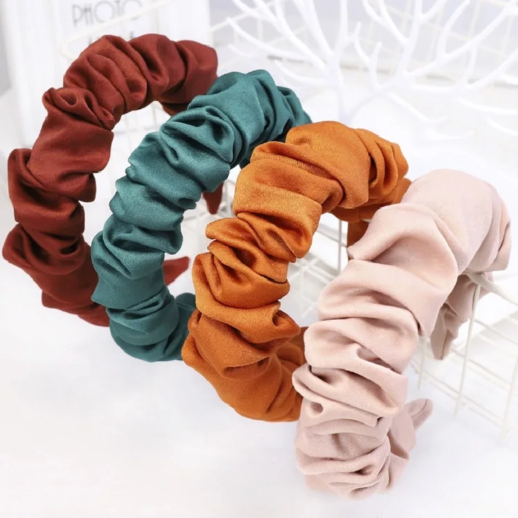 Hair Accessories Lovely Lady Soft Fabric Scrunchie Headbands Hair Band Trendy Beauty Headband For Women