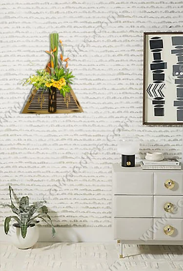  Stylish modern wall mount decoration flower vase made from bamboo for office restaurant living room wholesale bulk