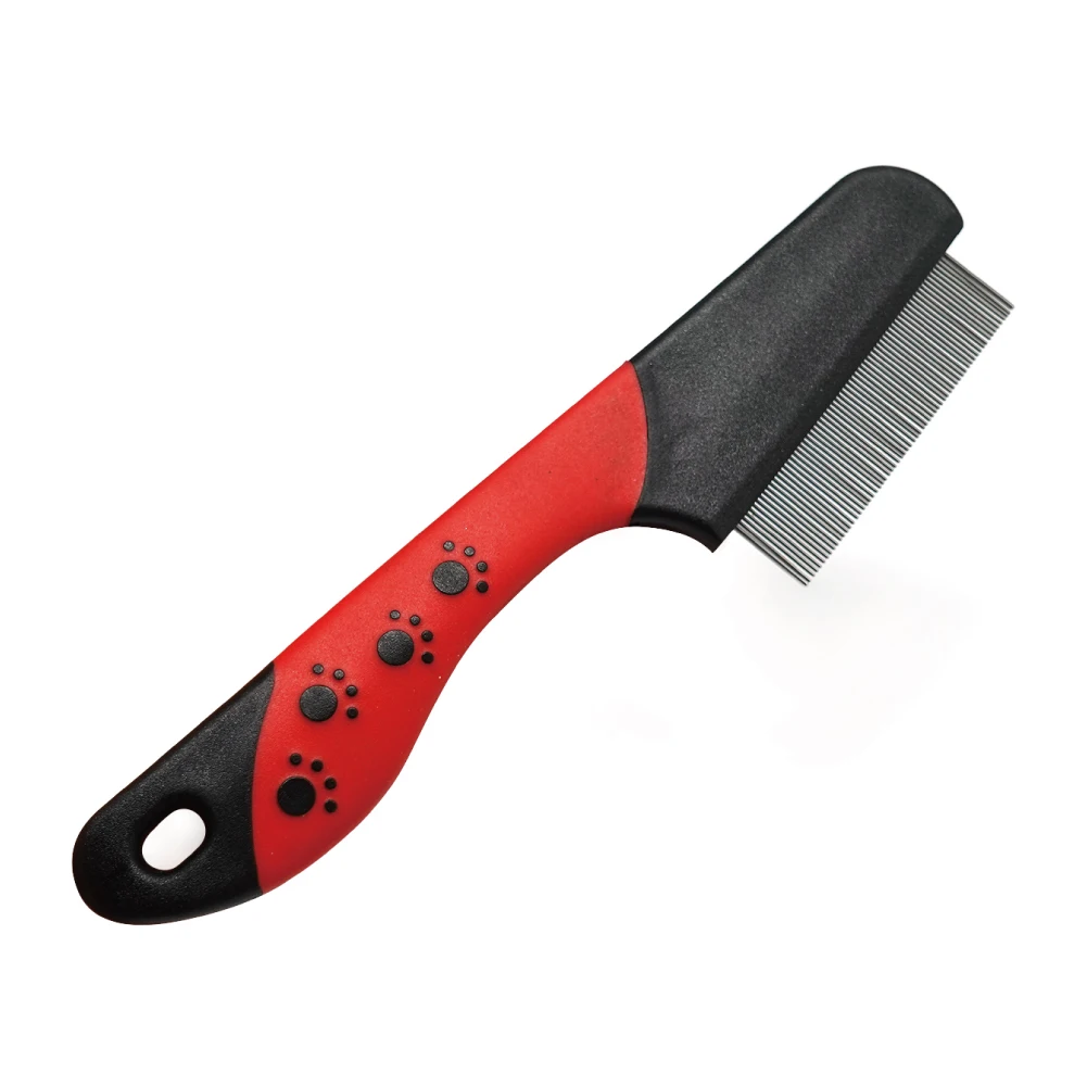 
Dog Flea Comb Logo Customized Grooming Products Metal Brush 
