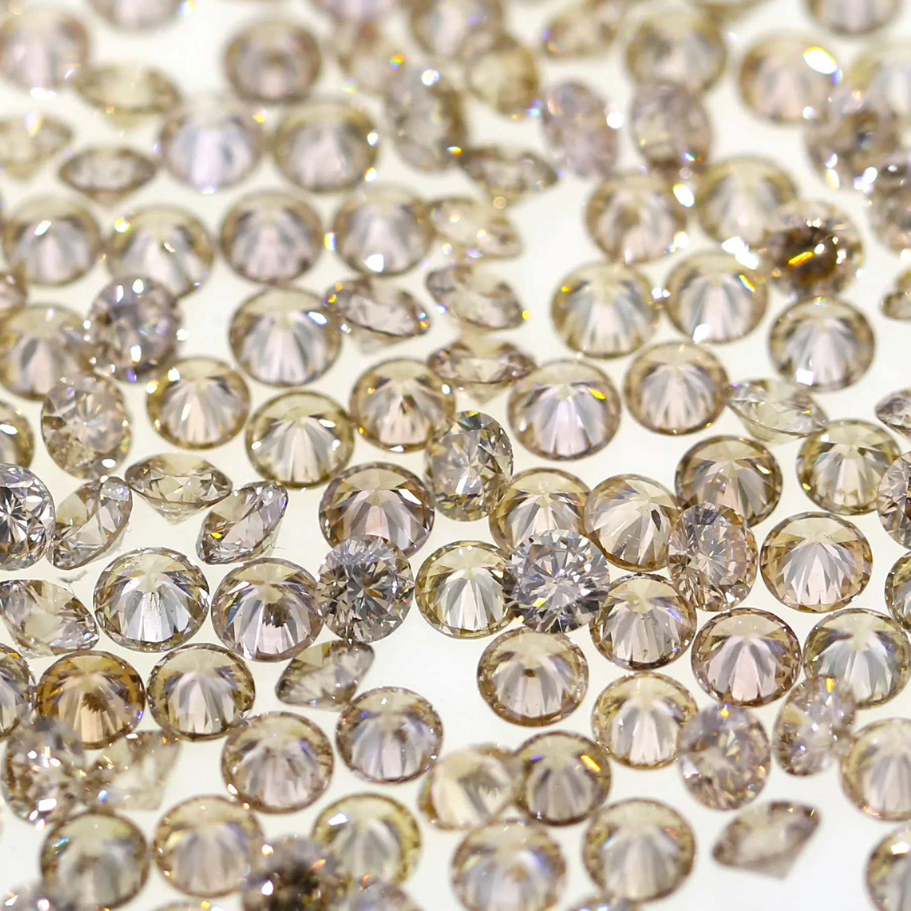 Cognac Natural round Cut Diamond GIA & IGI Certified Loose VS2 Clarity for Jewelry 3.3 to 4.5 MM Brown Color