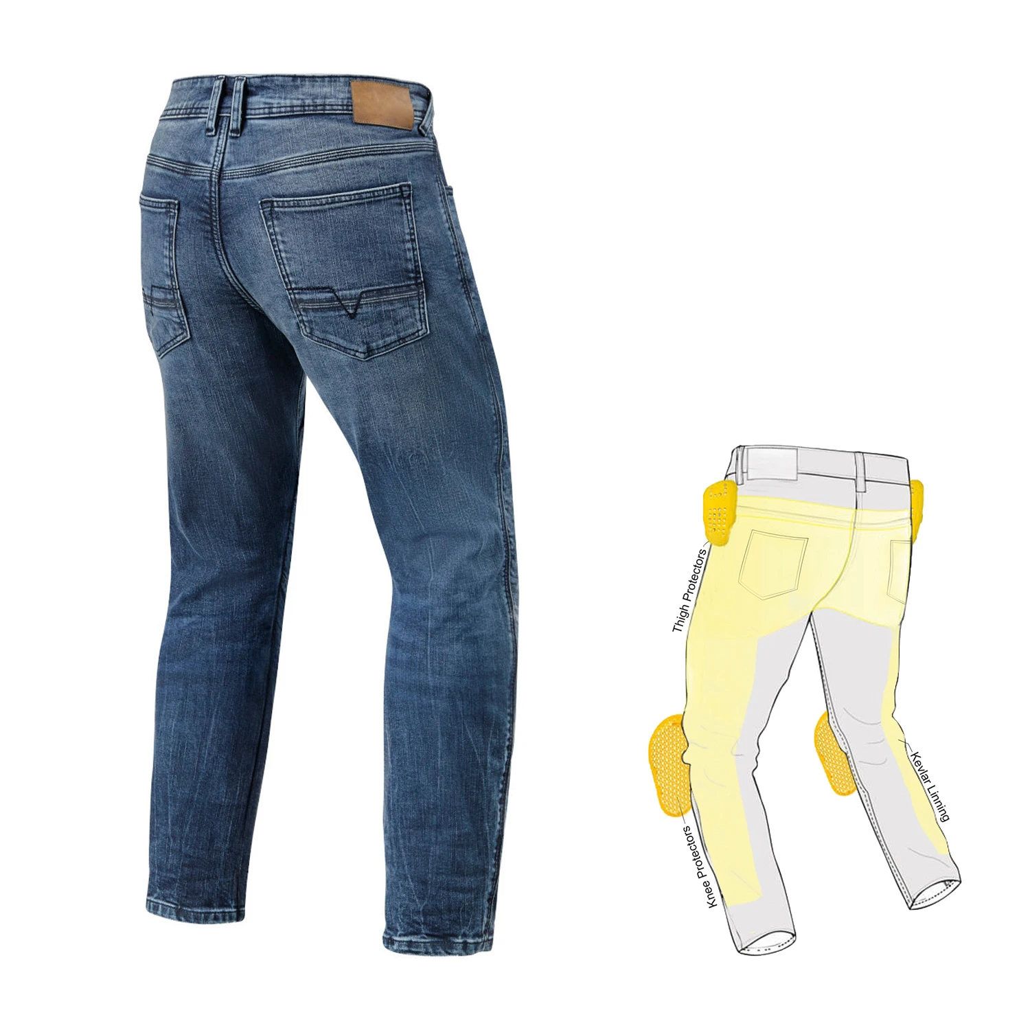 Best manufactured motorbike light washed kevlar jeans for boys, A rated biker jeans for men, Prime Protection