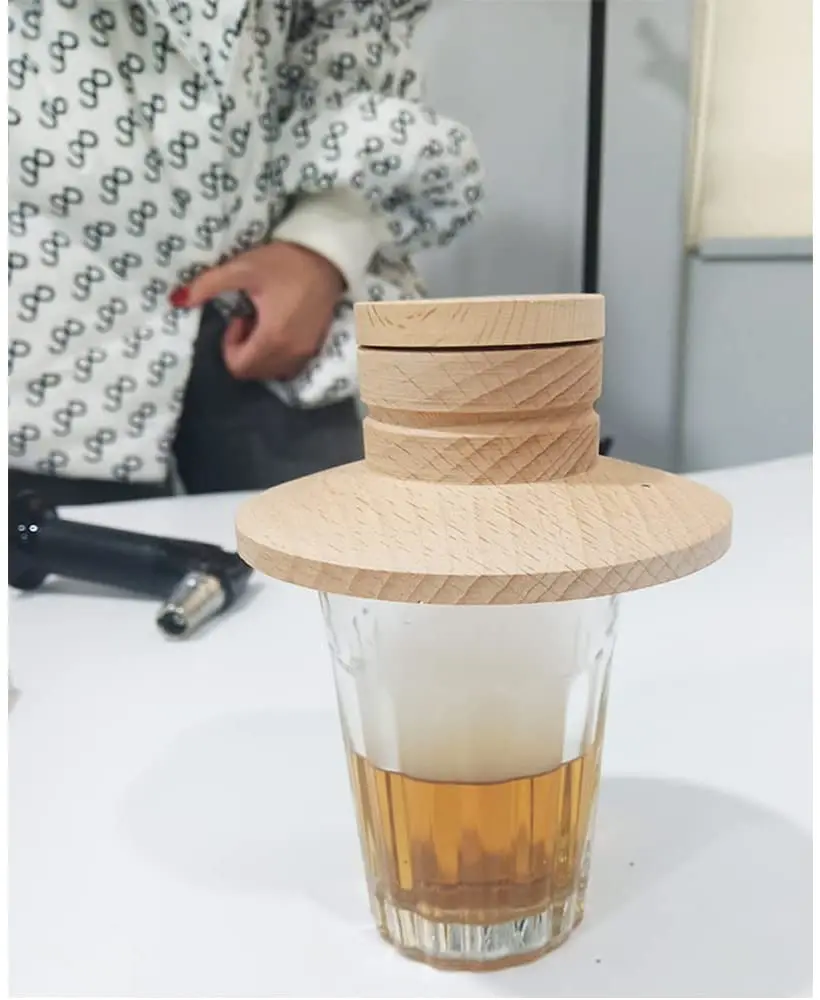 Cocktail Smoker top with Wood Chips Old Fashioned Cold Smoker for Cocktail, Whiskey, Wine, Bourbon , Cheese, Meat and More, Cock