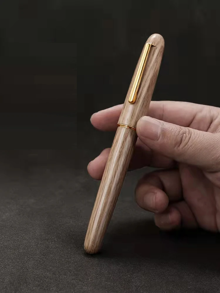 Jinhao 9036 0 7 мм уникальная деревянная перьевая ручка хорошего качества винтажная стальная Золотая клипса бизнес-школа письменная