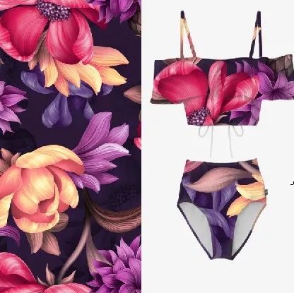 Eco-friendly polyester Bathing Suit  Leotard  bikini   swimsuit print  fabric