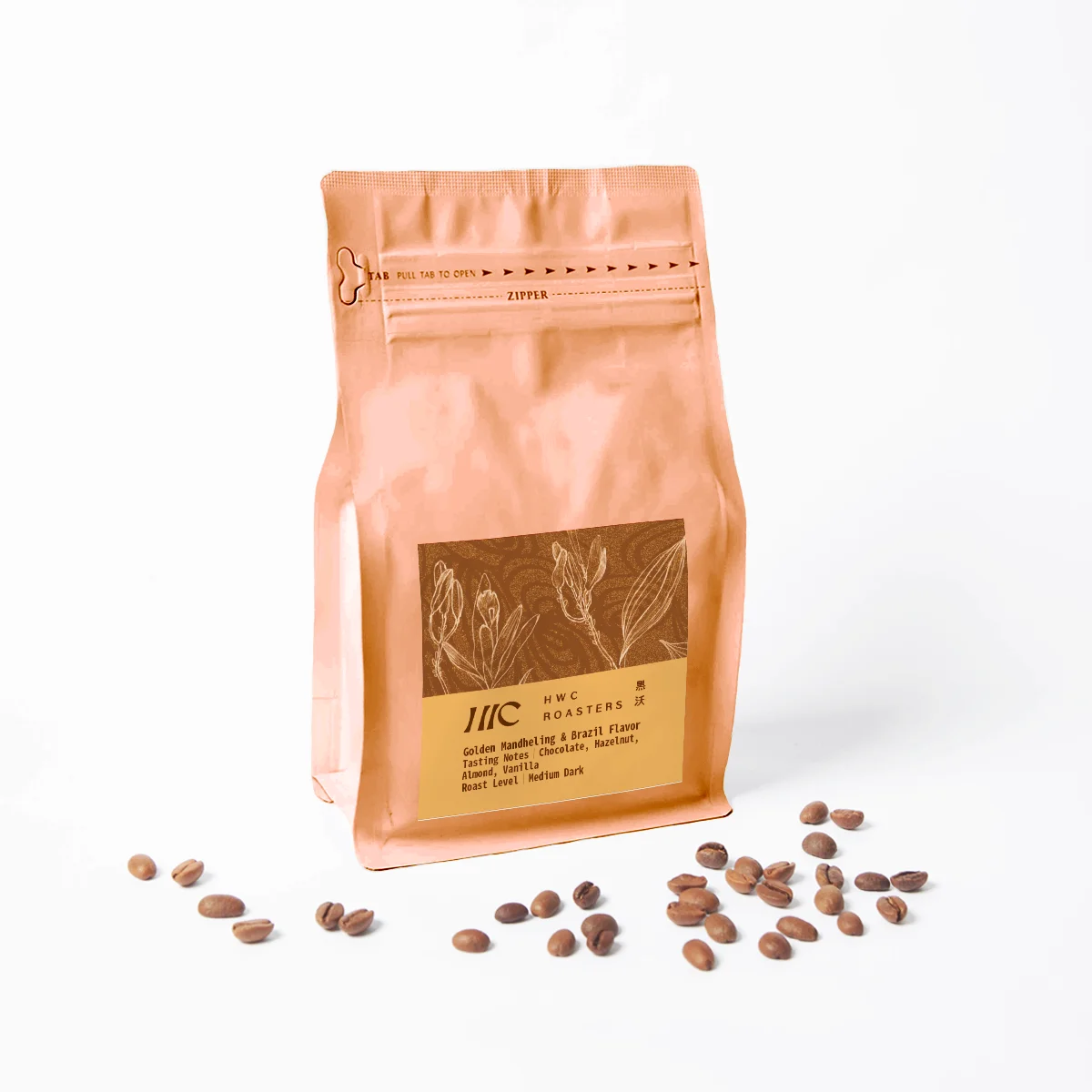 Good Sale Golden Mandheling & Brazil arabica roast whole bean coffee with new design