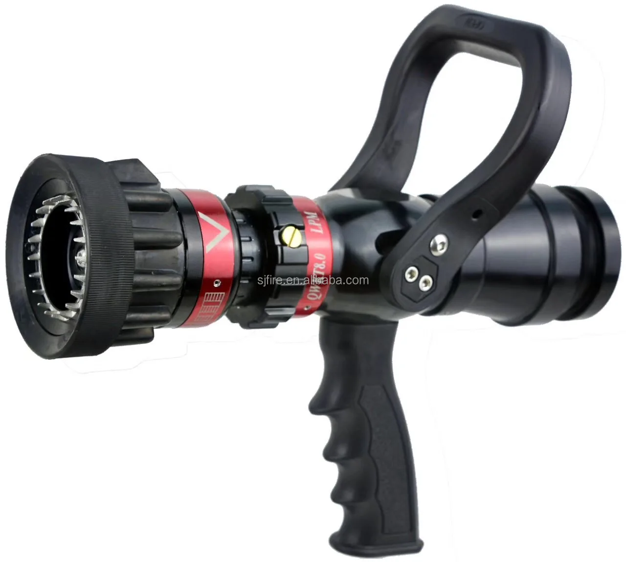 Flow Pistol Grip Jet Spray fog nozzle 3-position for fire hose nozzle