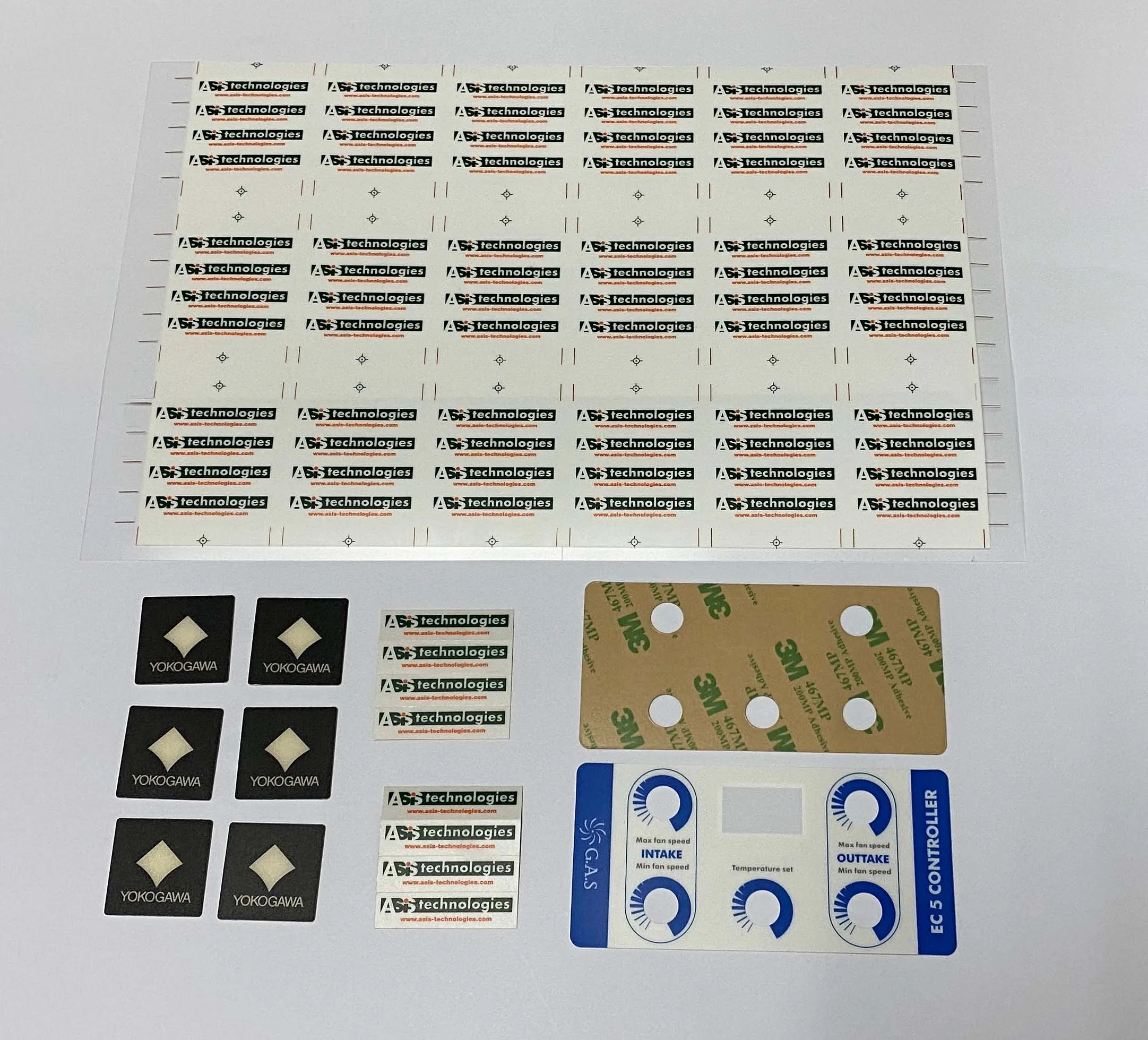 Material Design printing service from Singapore customized Shape Adhesive Feature Silkscreen processing