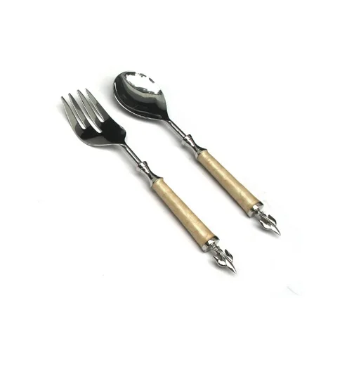 Stainless Steel Spoon and Fork With Mother Of Pearl Handle Cutlery Set Includes Fork and Spoon Modern Design Cutlery
