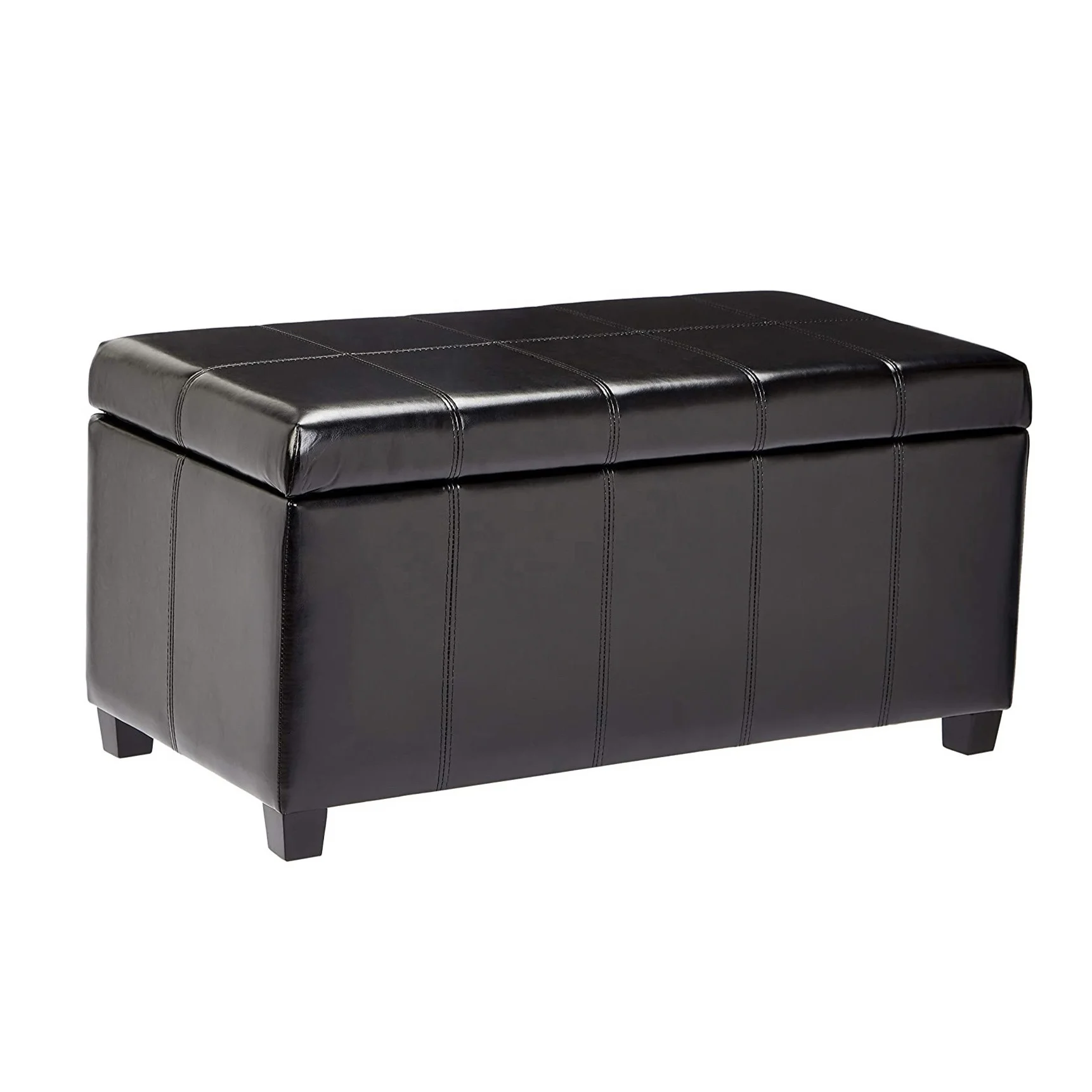 Ottoman Space Saving Lving Room Furniture Set Large Storage  Stool Chair Bench Factory Wholesale Pu Leather Home Stool & Ottoma