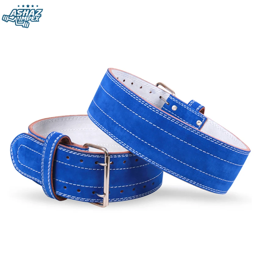 High Quality Heavy Duty Gym Fitness Workout Power Weight Lifting PU Leather Belt for Men Women Stainless Steel Buckle