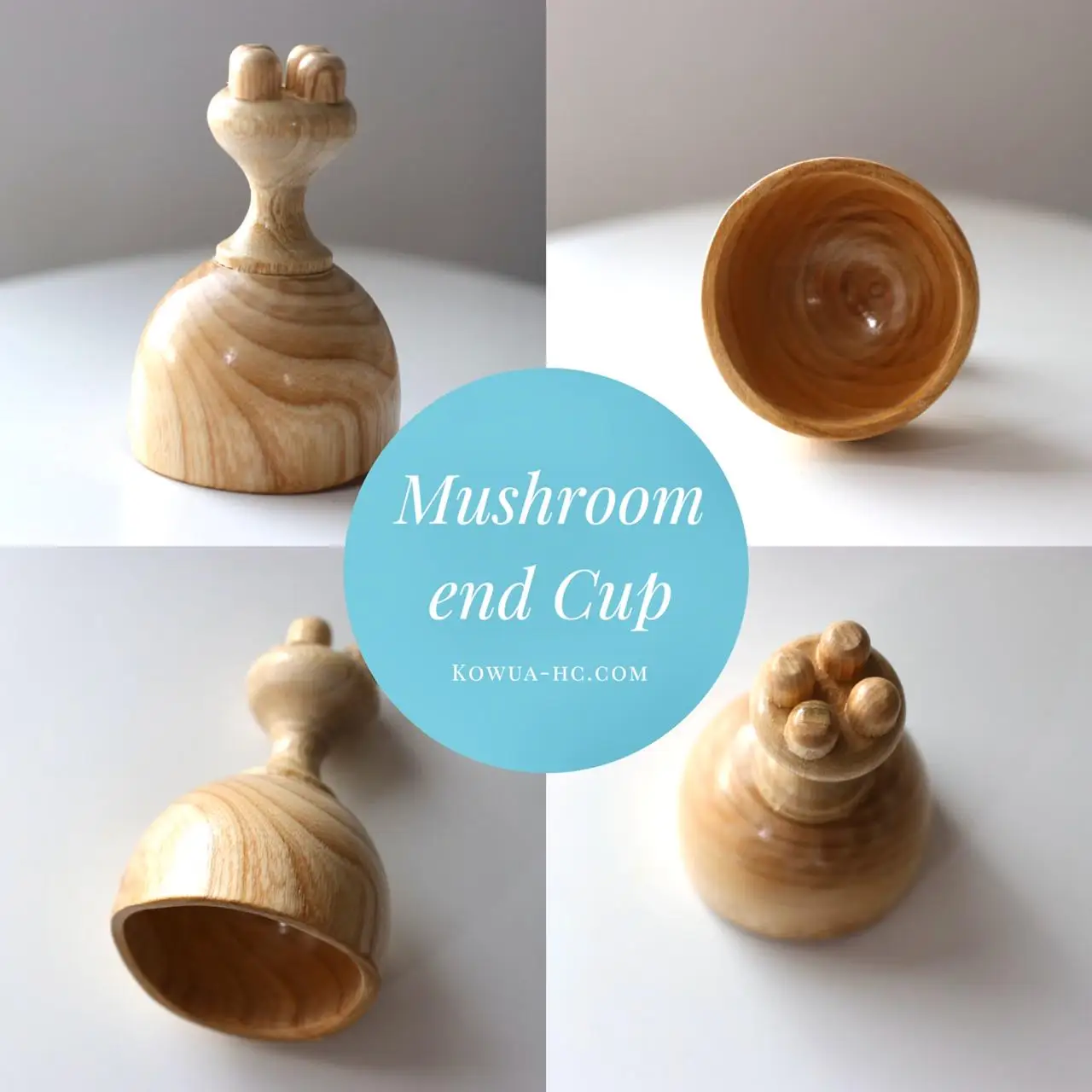 Measuring cups with wooden handle, Wood therapy cupping, Wood cupping set