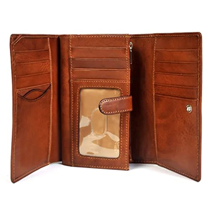 
Custom made vintage short PU luxury leather men wallet 