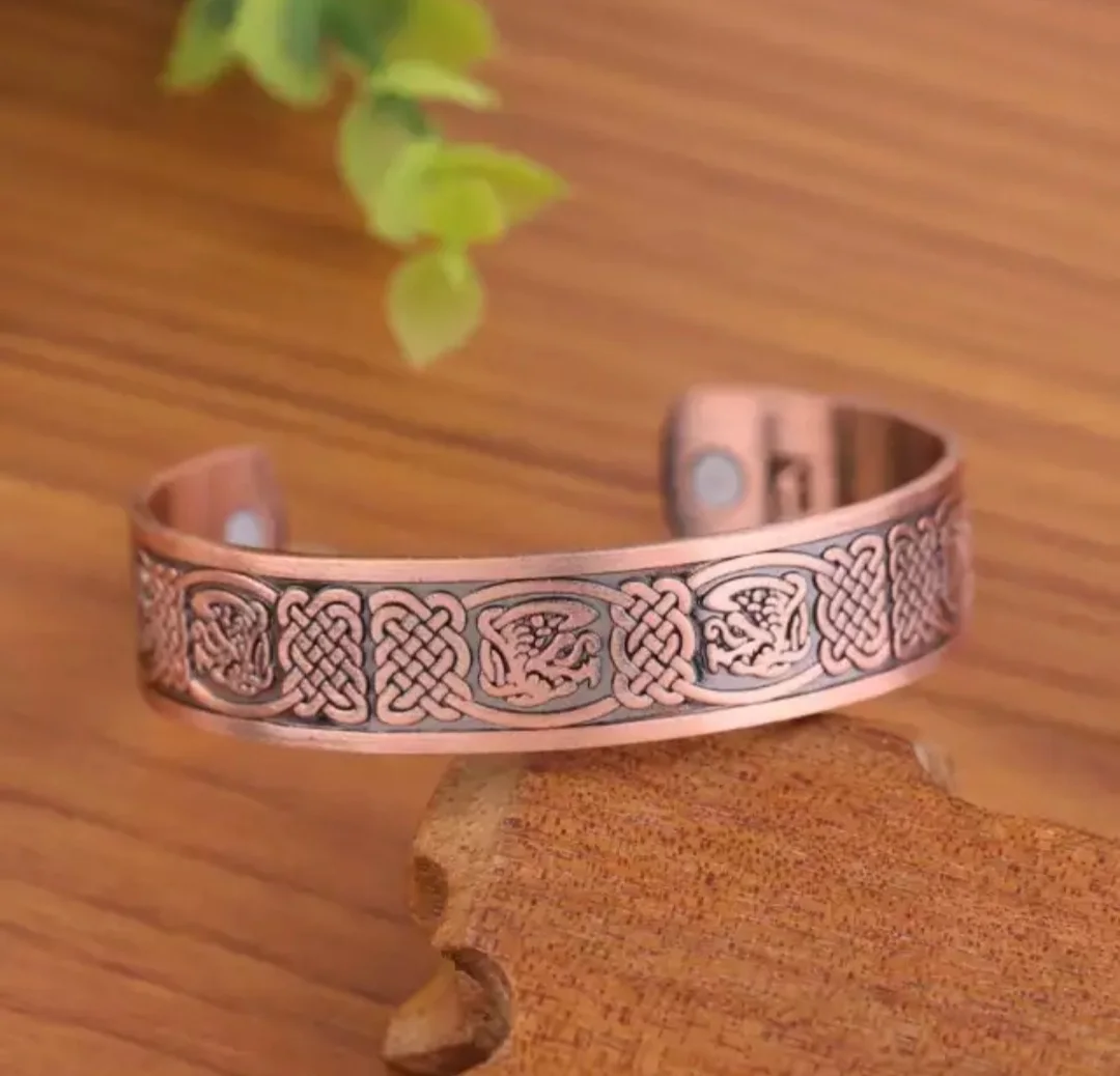 SLand Jewelry Manufacturer Wholesale High polished solid Pure Copper Magnetic Therapy Healing