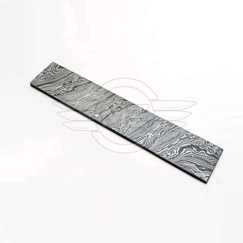 
DAMASCUS BILLET BAR WITH RAIN DROP PATTERN FOR MAKING KNIVES 