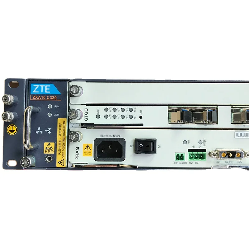 100% New ZTE C320 OLT Gpon ZXA10 10G uplink GPON 8 16 32 ports with SMAX/GTGH/GTGO/C++ SFP