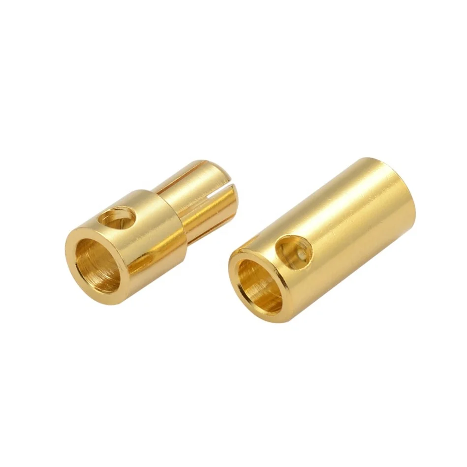 Высокоточный медный разъем 5 мм 6 мм 8 мм 10 мм 12 мм и 4 мм позолоченный Банановый штекер