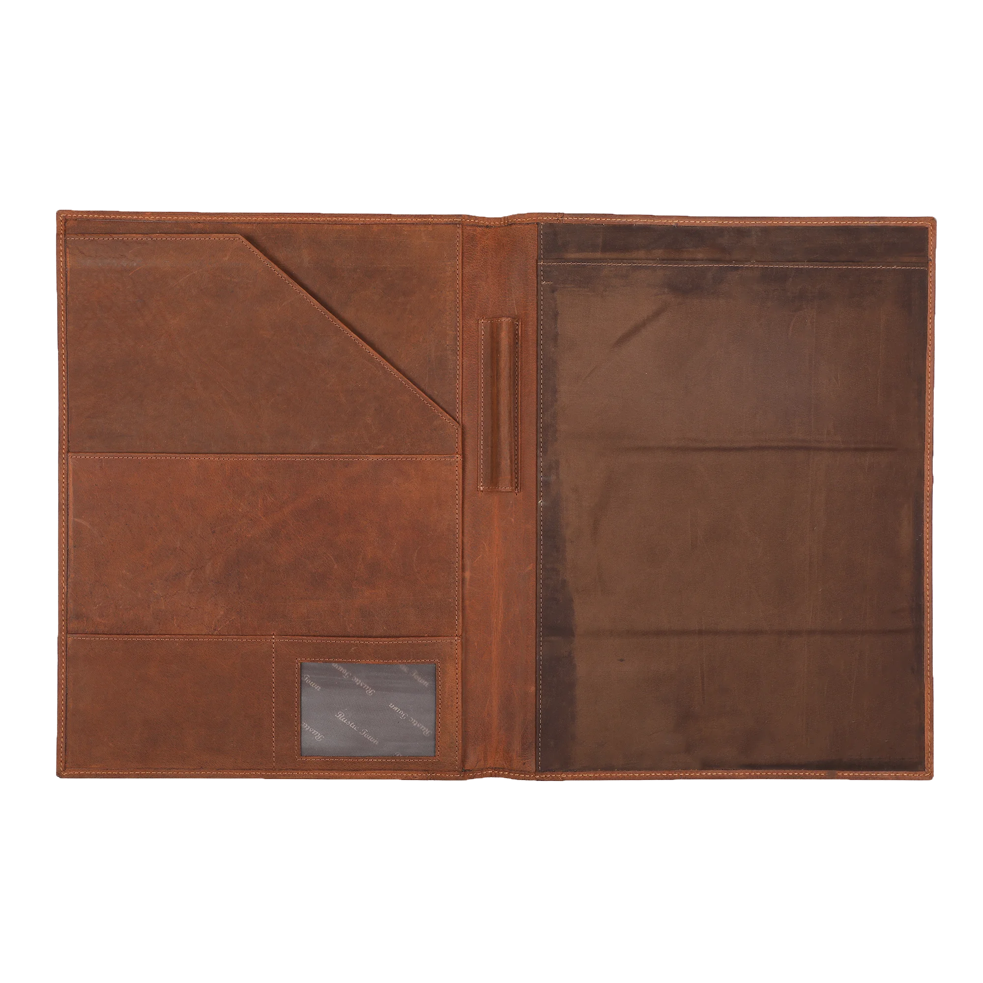 
Handmade Leather Luxury Business Notebook Portfolio Professional Organizer & Business Card Holder, Brown 