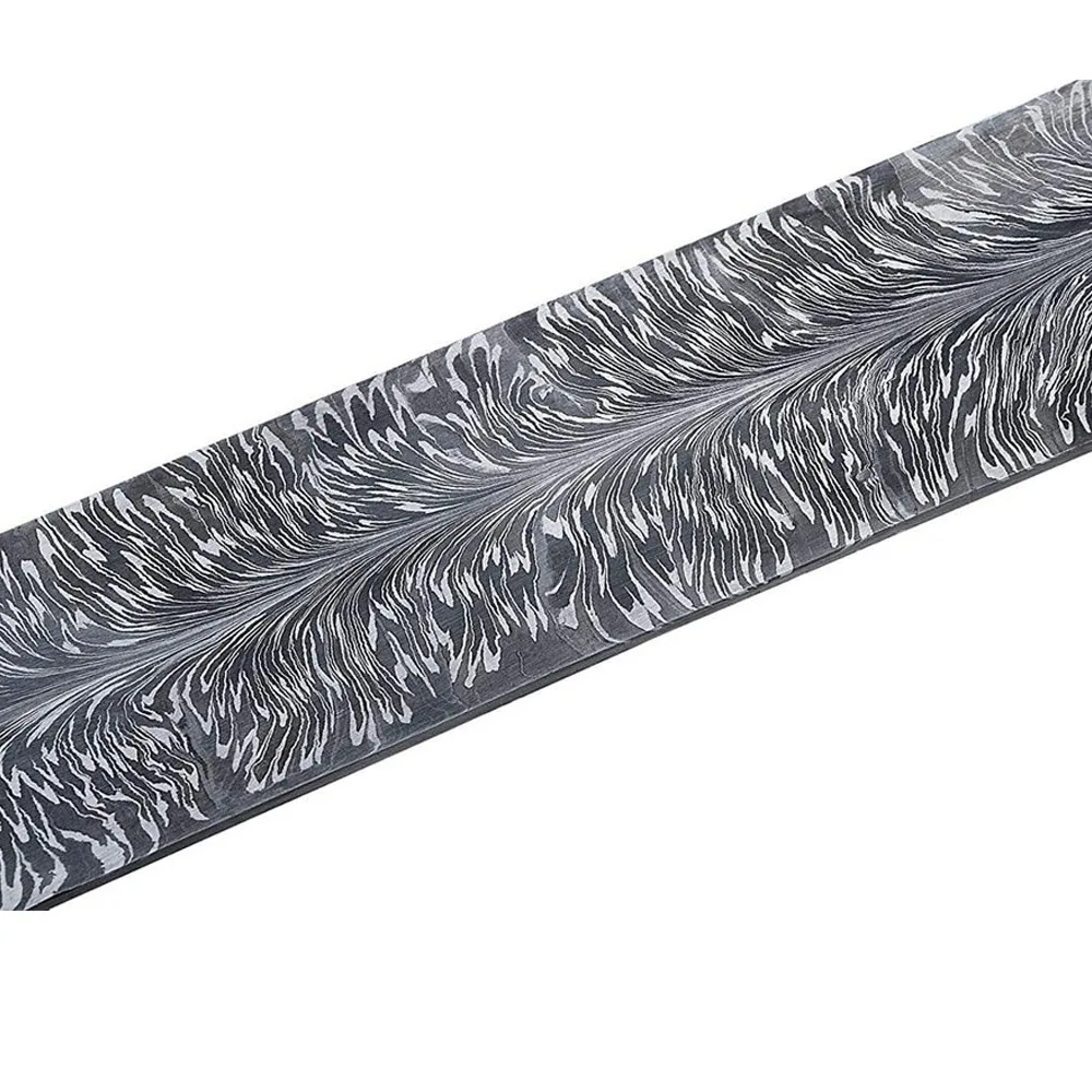 Custom Handmade Damascus Steel Billet For knife Making Blank Feather Pattern Damascus Steel Billet Bar
